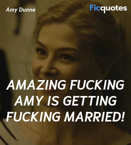 Amazing fucking Amy is getting fucking married! image