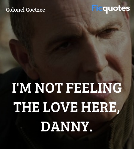 I'm not feeling the love here, Danny. image