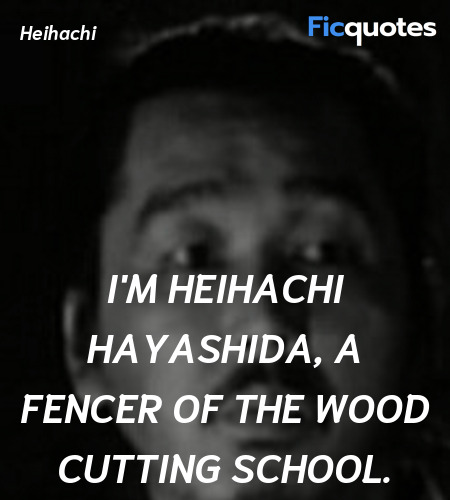 I'm Heihachi Hayashida, a fencer of the Wood Cutting School. image