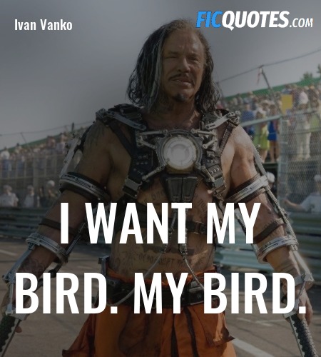 I want MY bird. MY bird. image