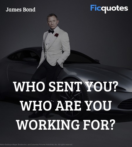 Who sent you? Who are you working for? image