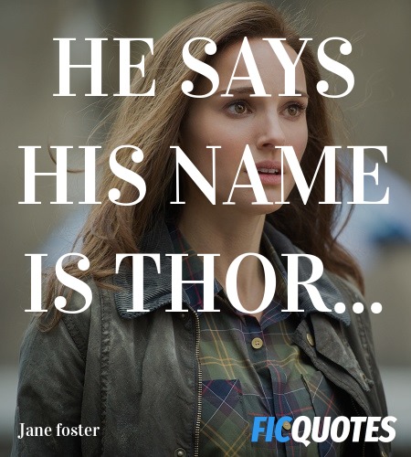He says his name is Thor... image