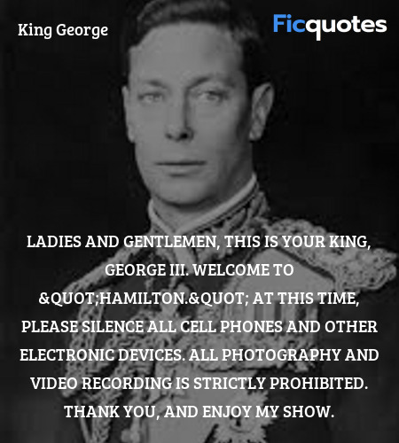 Ladies and gentlemen, this is your king, George III. Welcome to 