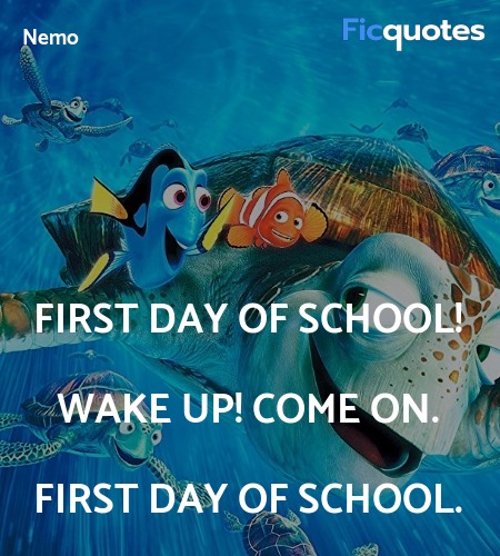 First day of school! Wake up! Come on. First day of school. image