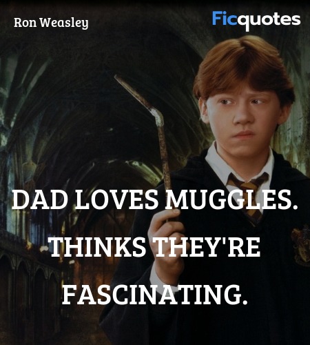 Dad loves muggles. Thinks they're fascinating. image