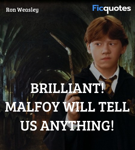 Brilliant! Malfoy will tell us anything! image