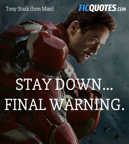 Stay down... final warning. image