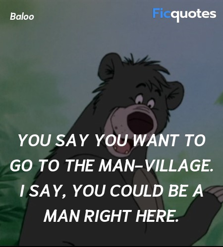  You say you want to go to the man-village. I say, you could be a man right here. image