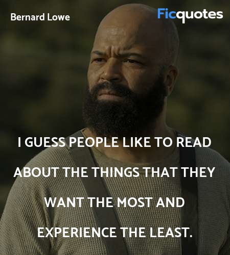 I guess people like to read about the things that they want the most and experience the least. image