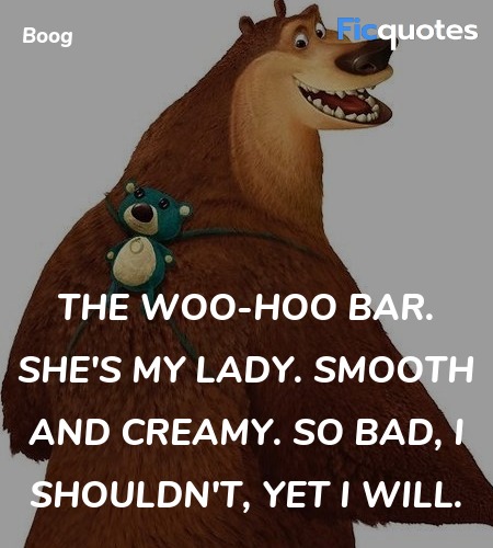 The Woo-Hoo bar. She's my lady. Smooth and creamy. So bad, I shouldn't, yet I will. image