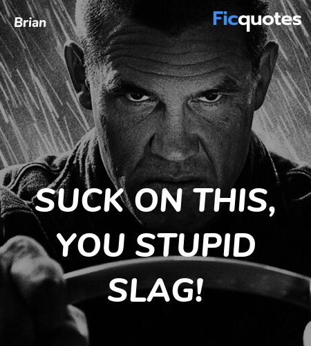 Suck on this, you stupid slag quote image