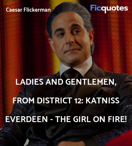 Ladies and gentlemen, from District 12: Katniss ... quote image