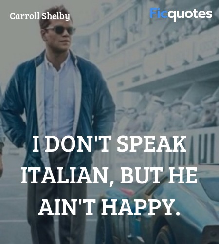  I don't speak Italian, but he ain't happy. image