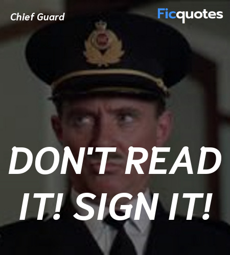 Don't read it! Sign it quote image