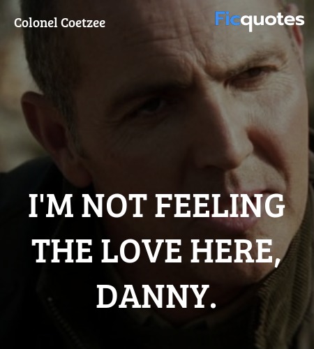 I'm not feeling the love here, Danny quote image