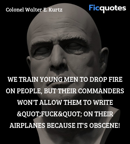 We train young men to drop fire on people, but their commanders won't allow them to write 