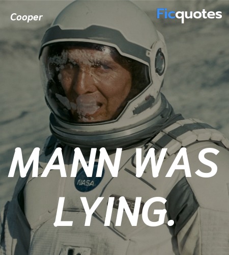 Mann was lying quote image