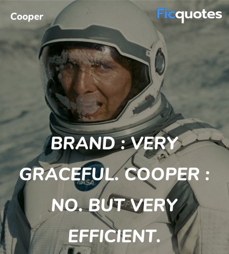 Brand : Very graceful.
Cooper : No. But very efficient. image