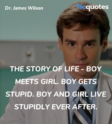 The story of life - Boy meets girl. Boy gets stupid. Boy and girl live stupidly ever after. image