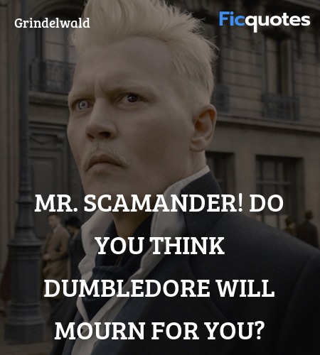  Mr. Scamander! Do you think Dumbledore will mourn... quote image