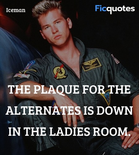  The plaque for the alternates is down in the ... quote image
