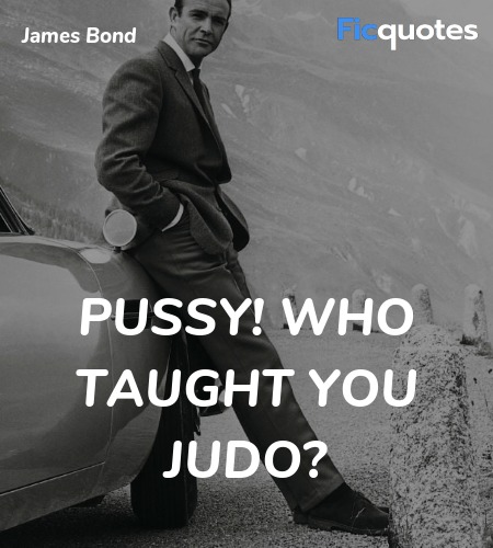 Pussy! Who taught you judo quote image