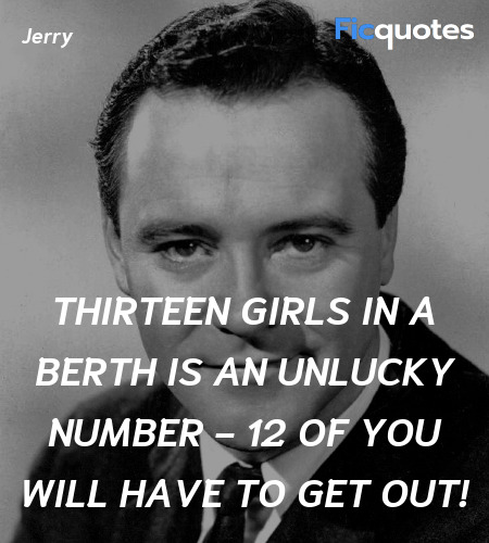 Thirteen girls in a berth is an unlucky number - 12 of you will have to get out! image