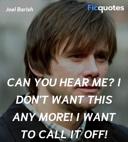 Can you hear me? I don't want this any more! I ... quote image