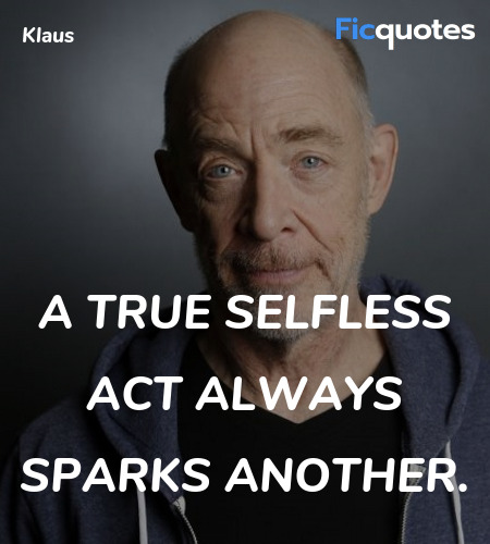 A true selfless act always sparks another. image