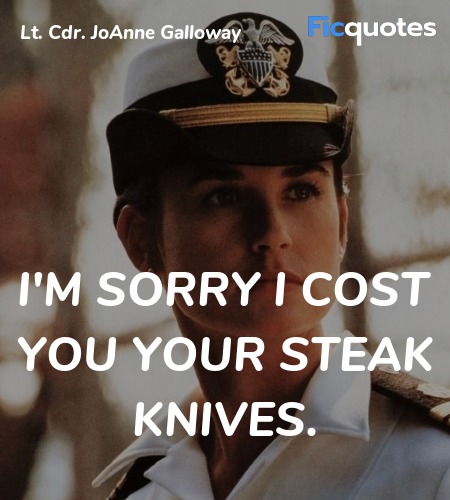  I'm sorry I cost you your steak knives. image
