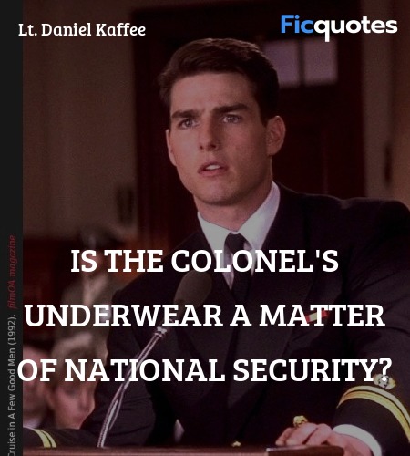 Is the colonel's underwear a matter of national security? image