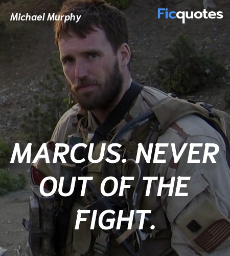 Marcus. Never out of the fight. image