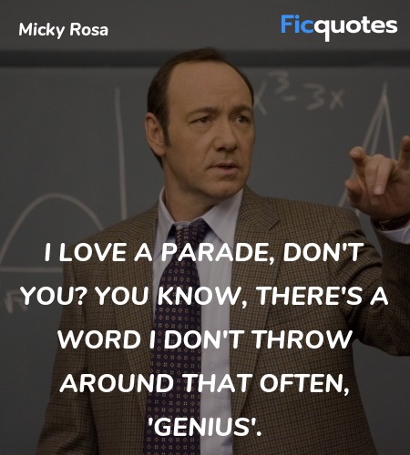 I love a parade, don't you? You know, there's a ... quote image