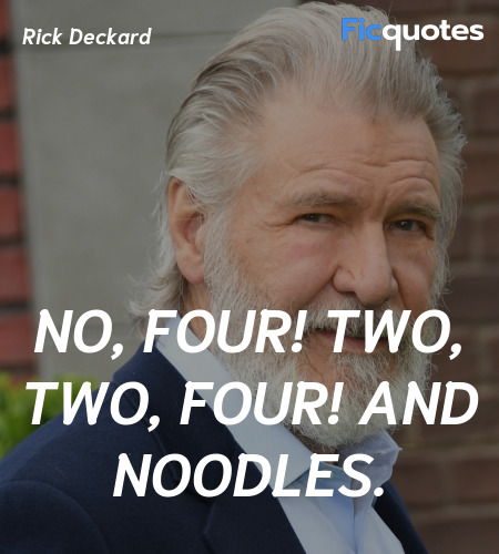 No, four! Two, two, four! And noodles. image