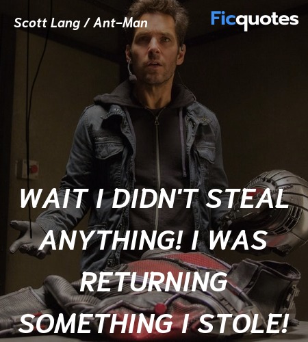 Wait I didn't steal anything! I was returning ... quote image