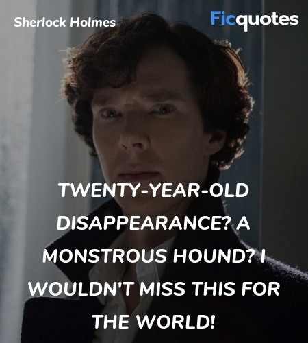 Twenty-year-old disappearance? A monstrous hound? ... quote image