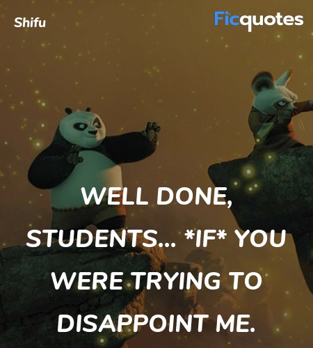Well done, students... *if* you were trying to disappoint me. image