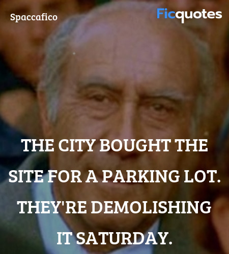 The city bought the site for a parking lot. They'... quote image
