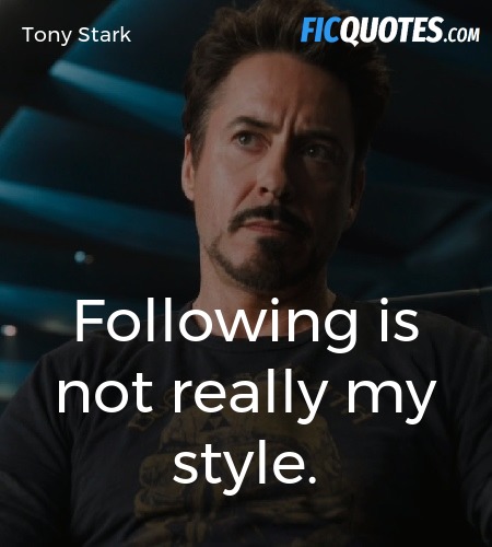 Following is not really my style quote image